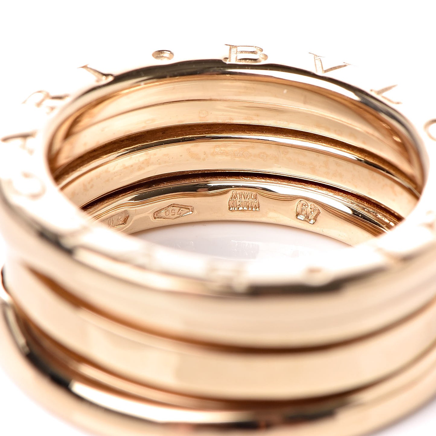 18K Yellow Gold B.Zero1 Two-Band Ring 49 4.75