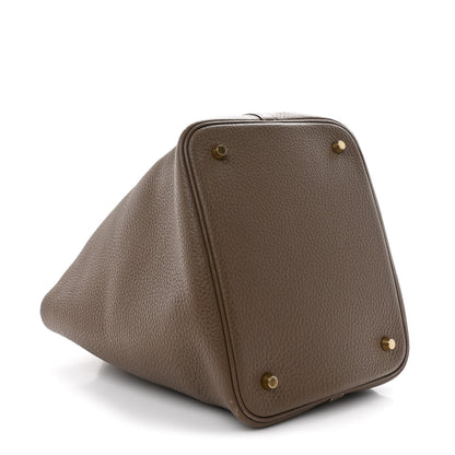 Hermes Taurillon Clemence Picotin Lock 22 MM Etoupe 4 of 11