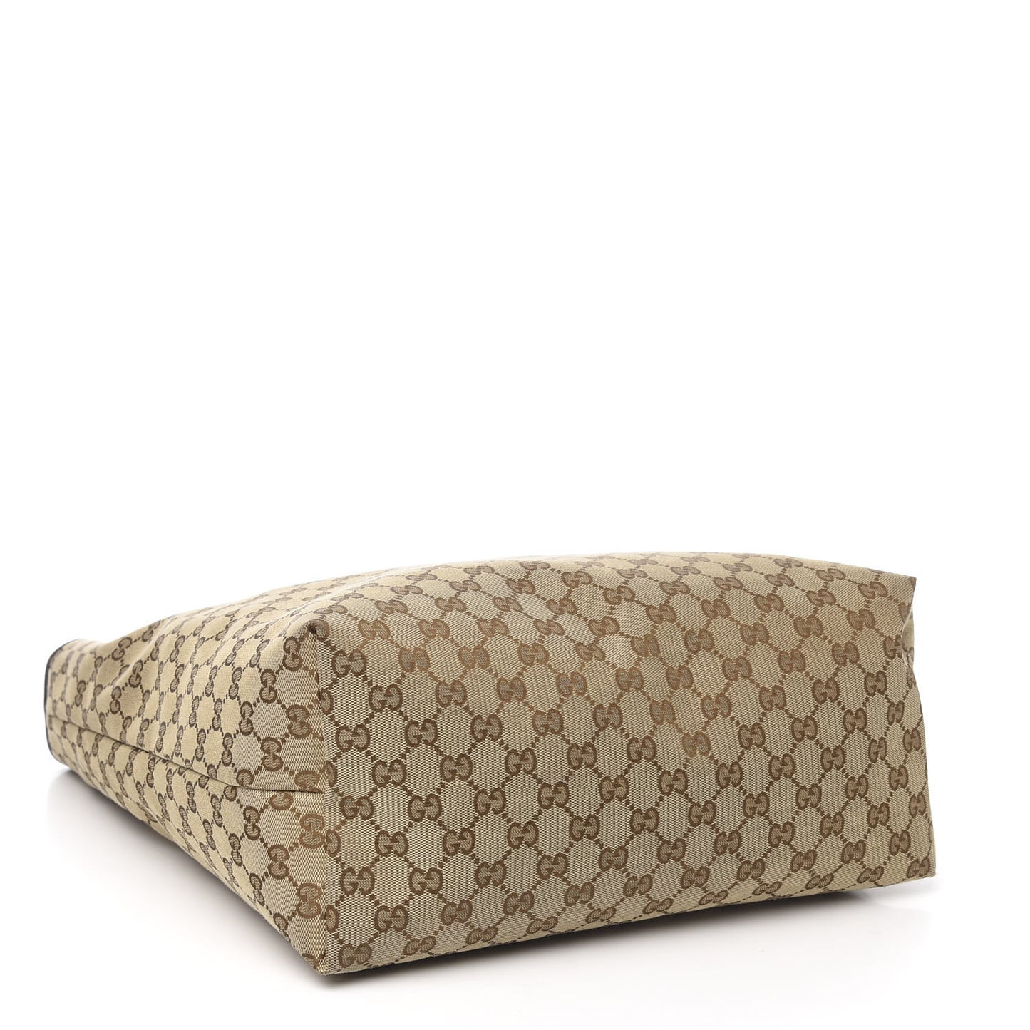 GG Monogram Medium Web Handle Vertical Tote Brown