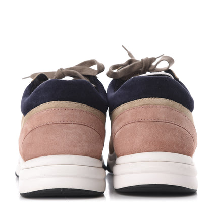 Chanel Nylon Lambskin Suede Calfskin CC Sneakers 40.5 Tan 7 of 10