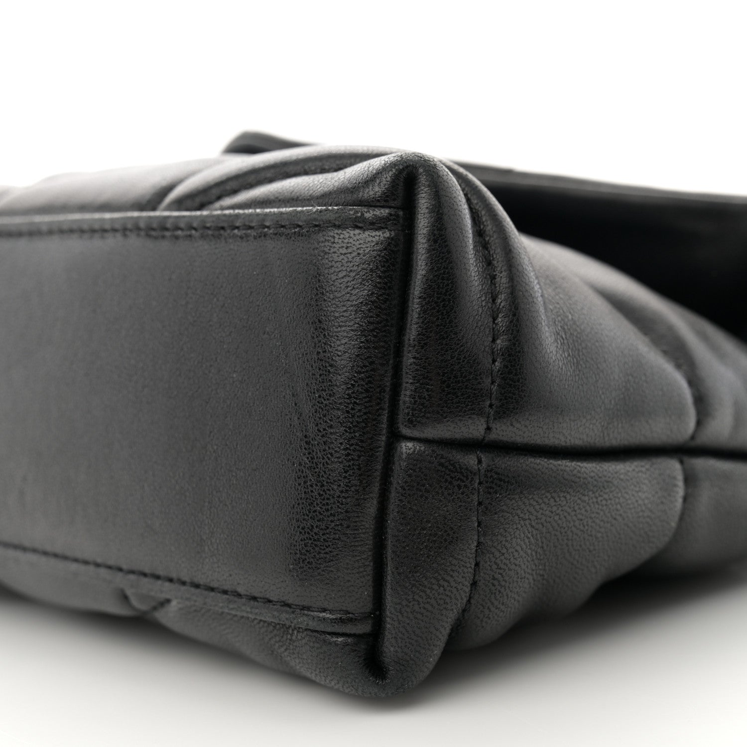 Saint Laurent Lambskin Quilted Toy Loulou Puffer Monogram Chain Satchel Black 10 of 10