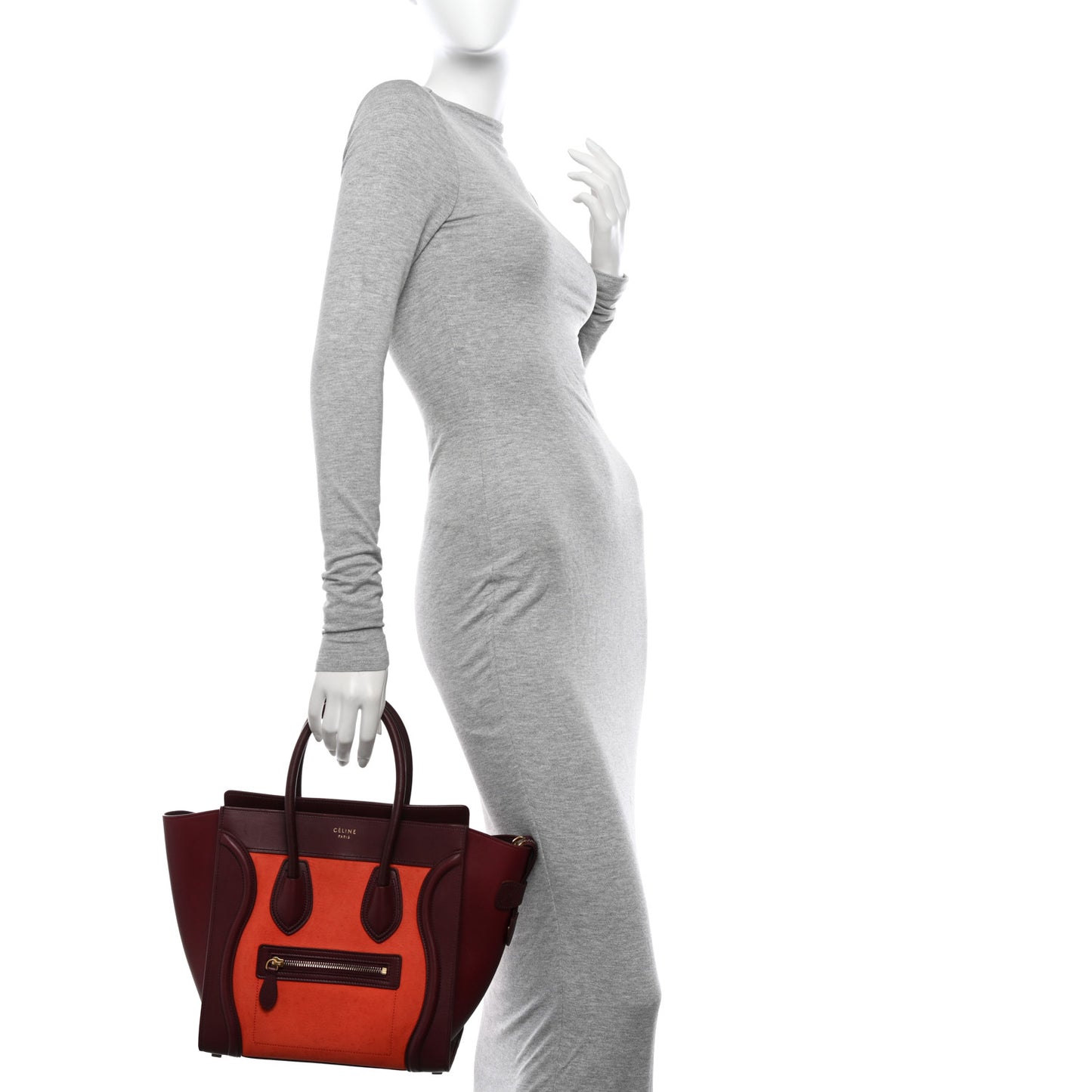 Bullhide Calfskin Micro Bi-Color Luggage Vermillion