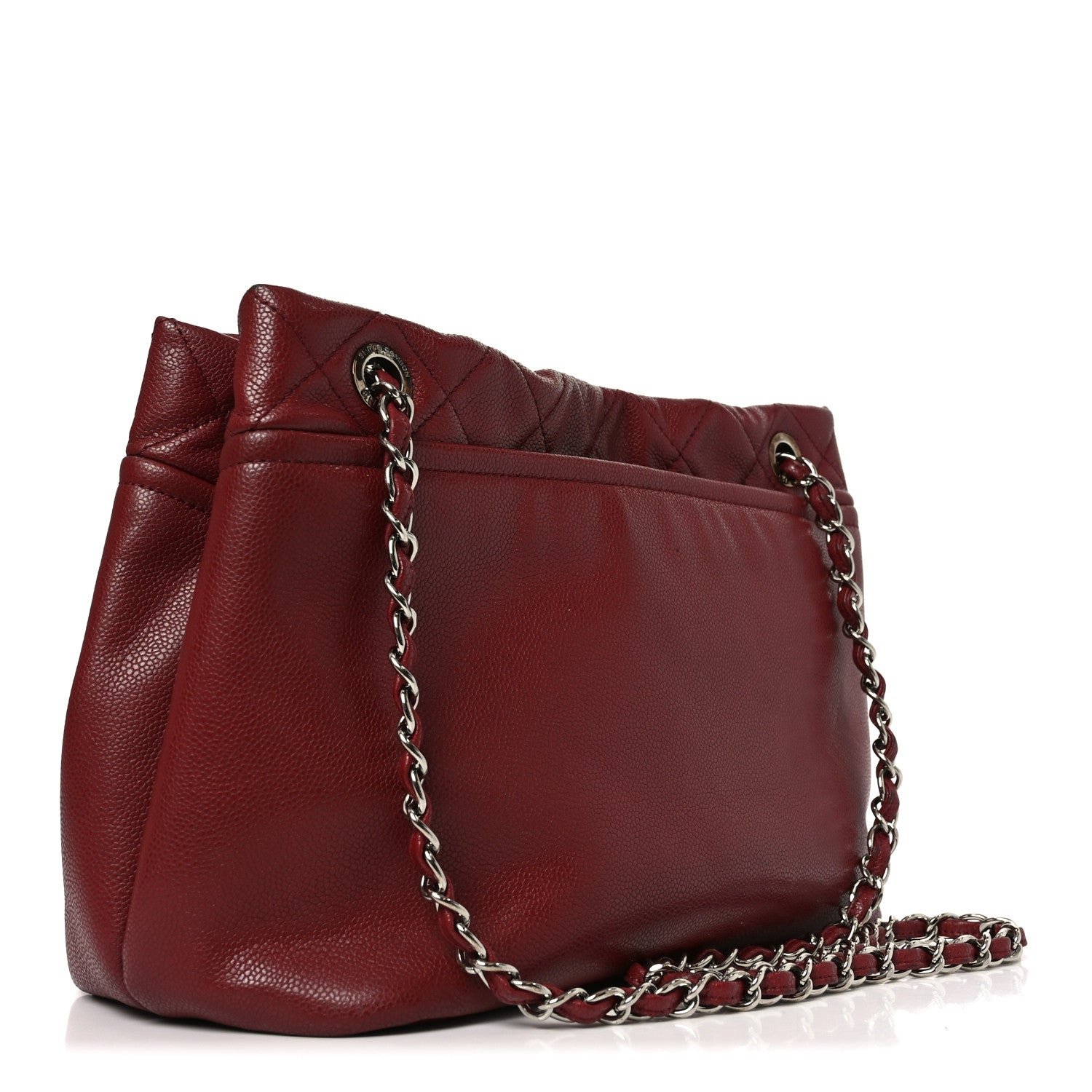 Chanel Caviar Quilted Large Timeless CC Soft Tote Dark Red 3 of 10