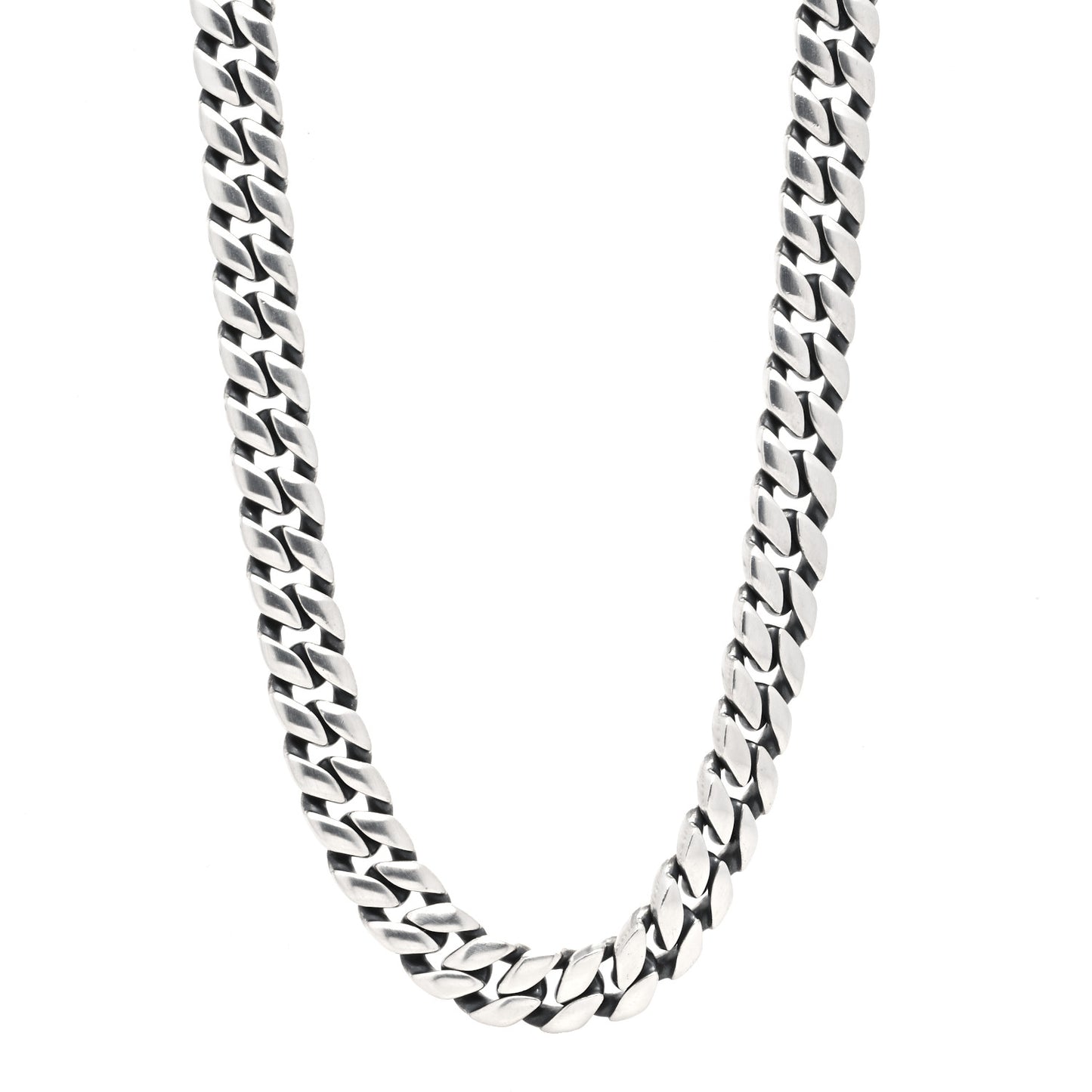 Sterling Silver 11.5mm Curb Chain Necklace