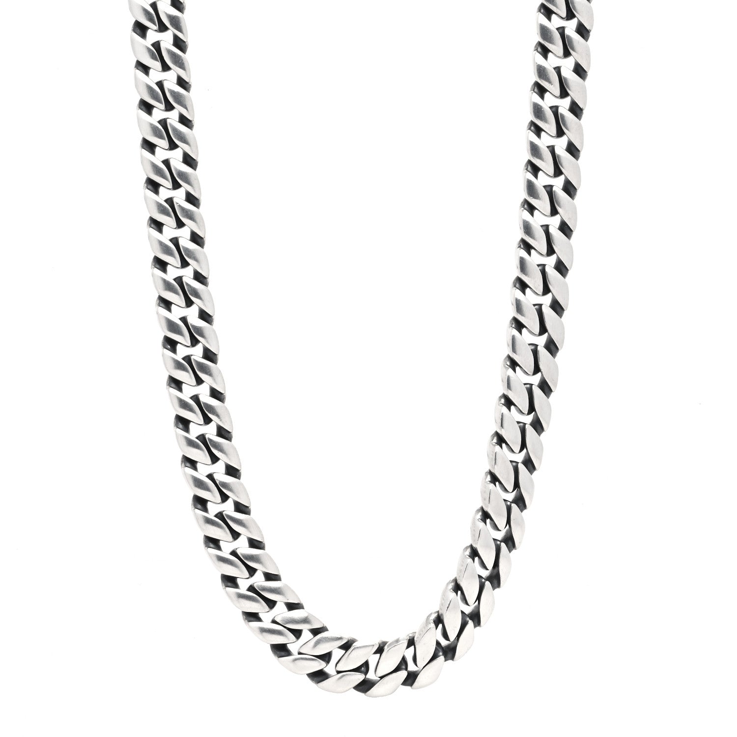 David Yurman Sterling Silver 11.5mm Curb Chain Necklace 1 of 5