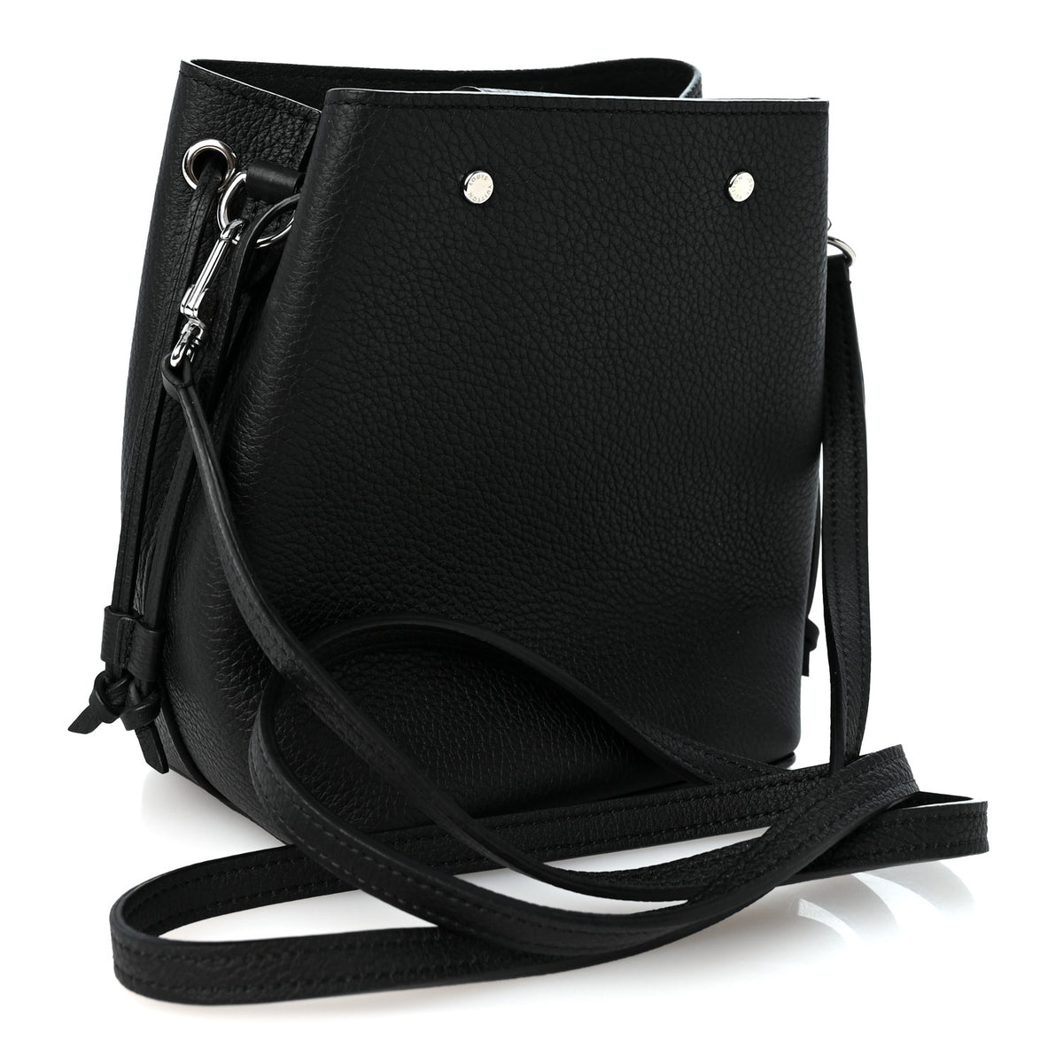 Calfskin Nano Lockme Bucket Black