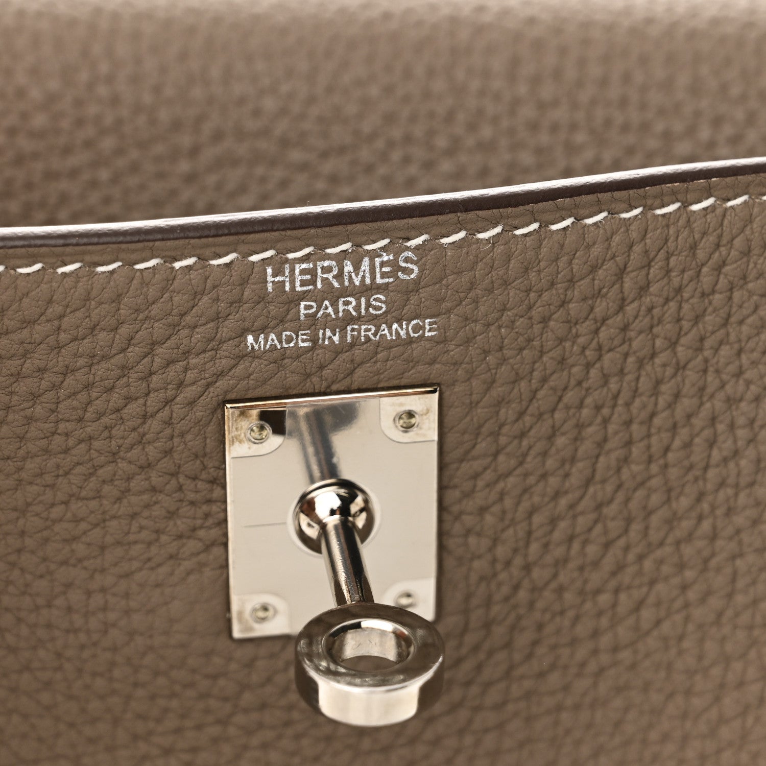 Hermes Togo Kelly Retourne 25 Etoupe 6 of 11