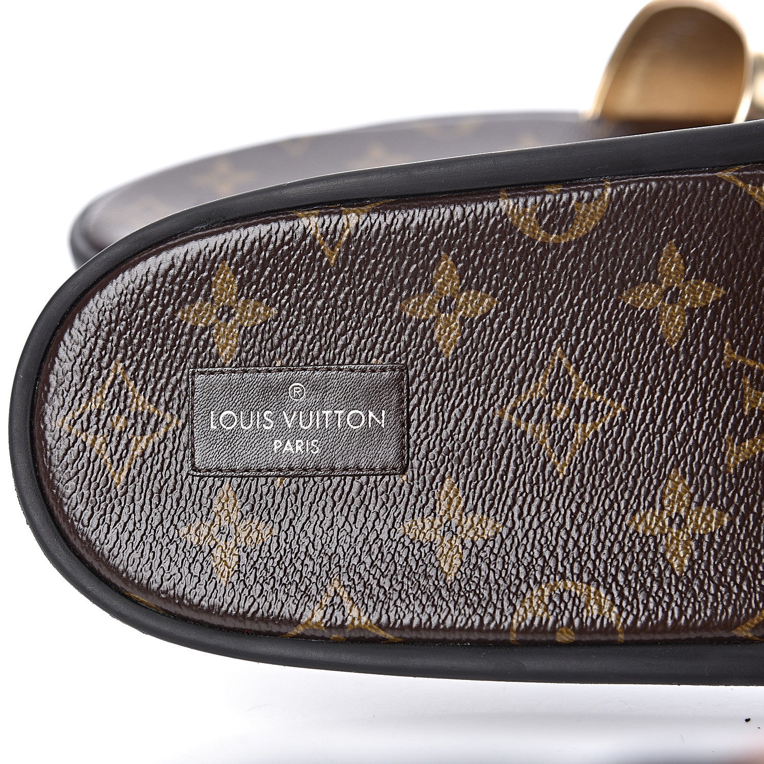 Louis Vuitton Calfskin Monogram Metallic Sunbath Slide Sandals 40 Gold 9 of 12