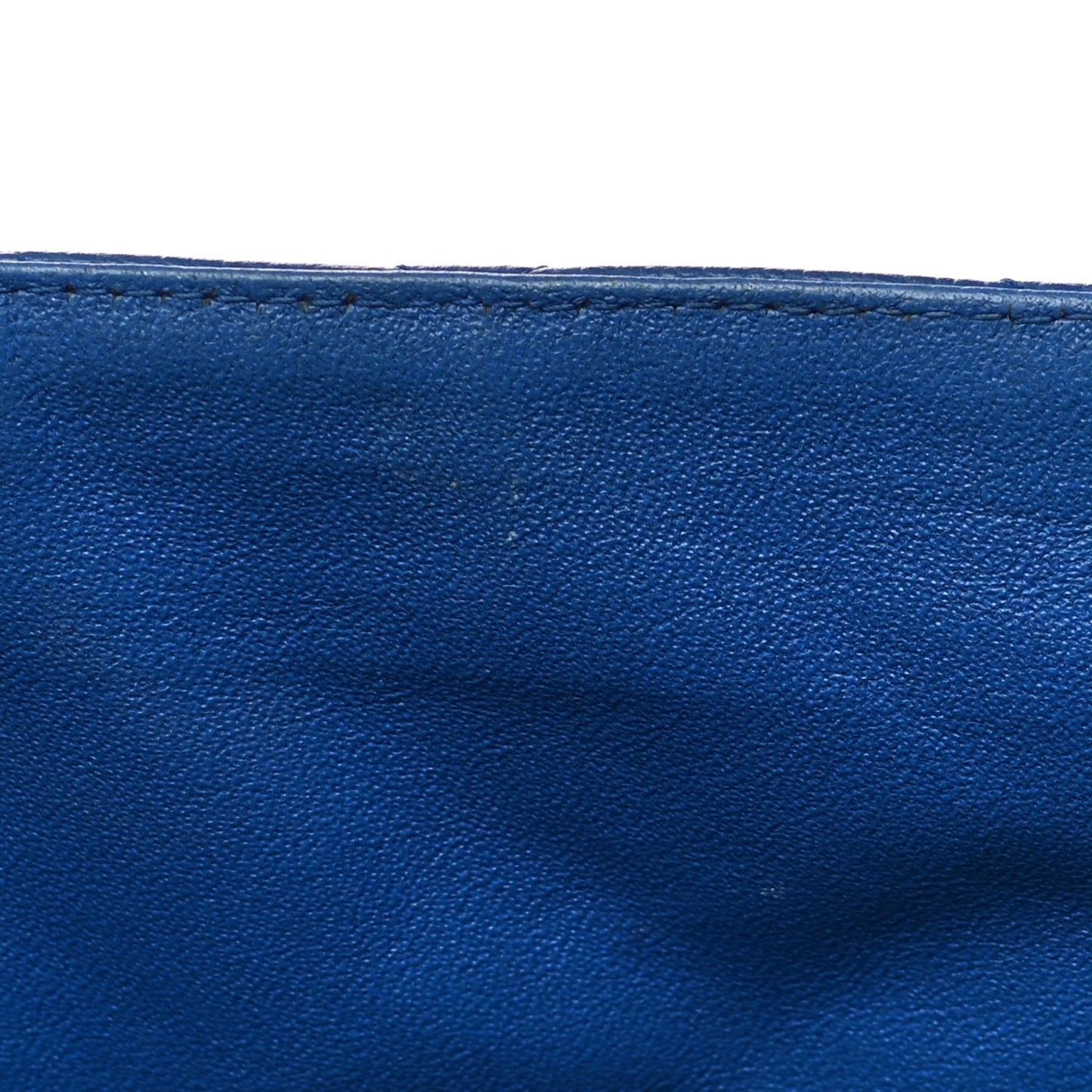 Caviar Quilted Jumbo Single Flap Blue