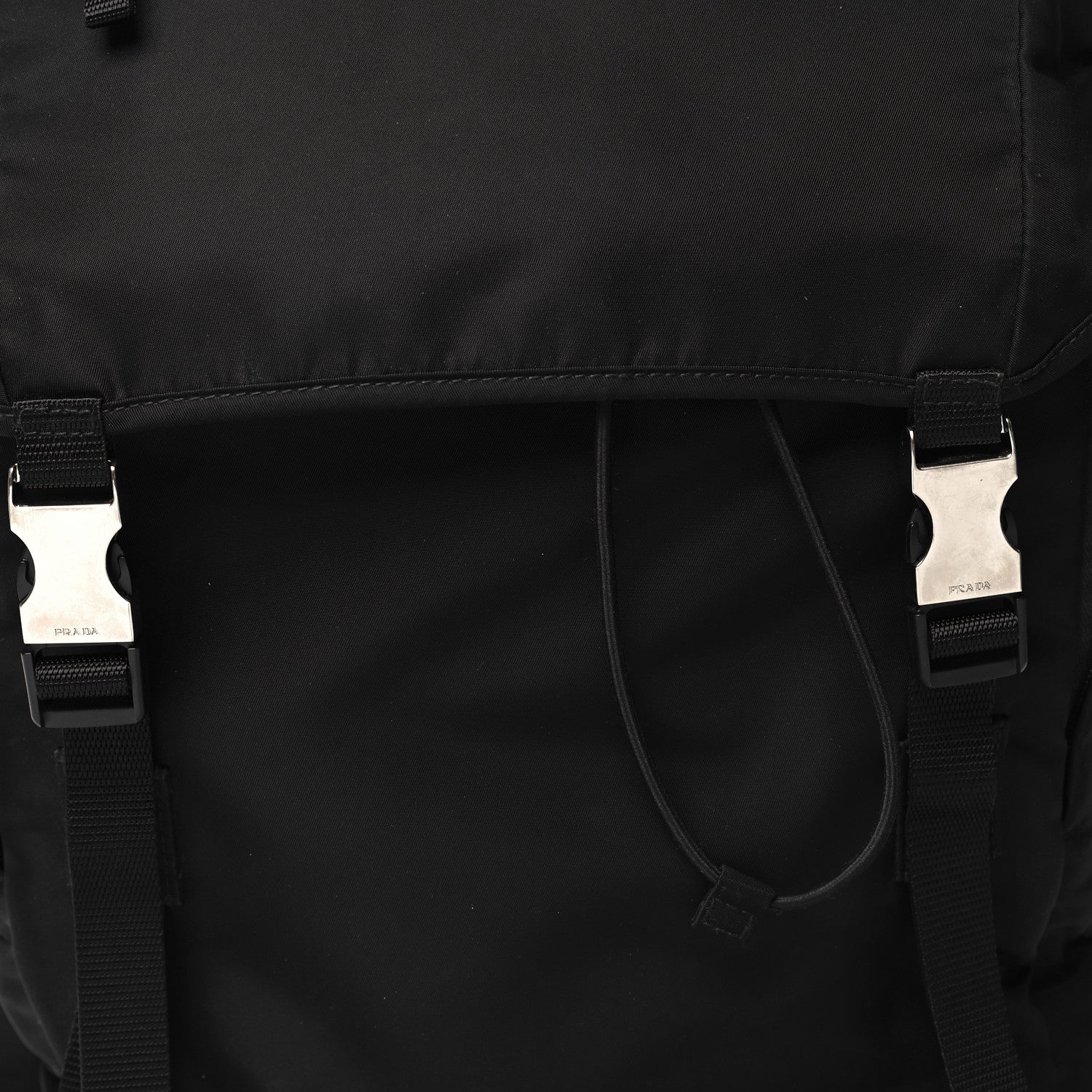 Prada Tessuto Nylon Montagna Double Buckle Backpack Black 7 of 9