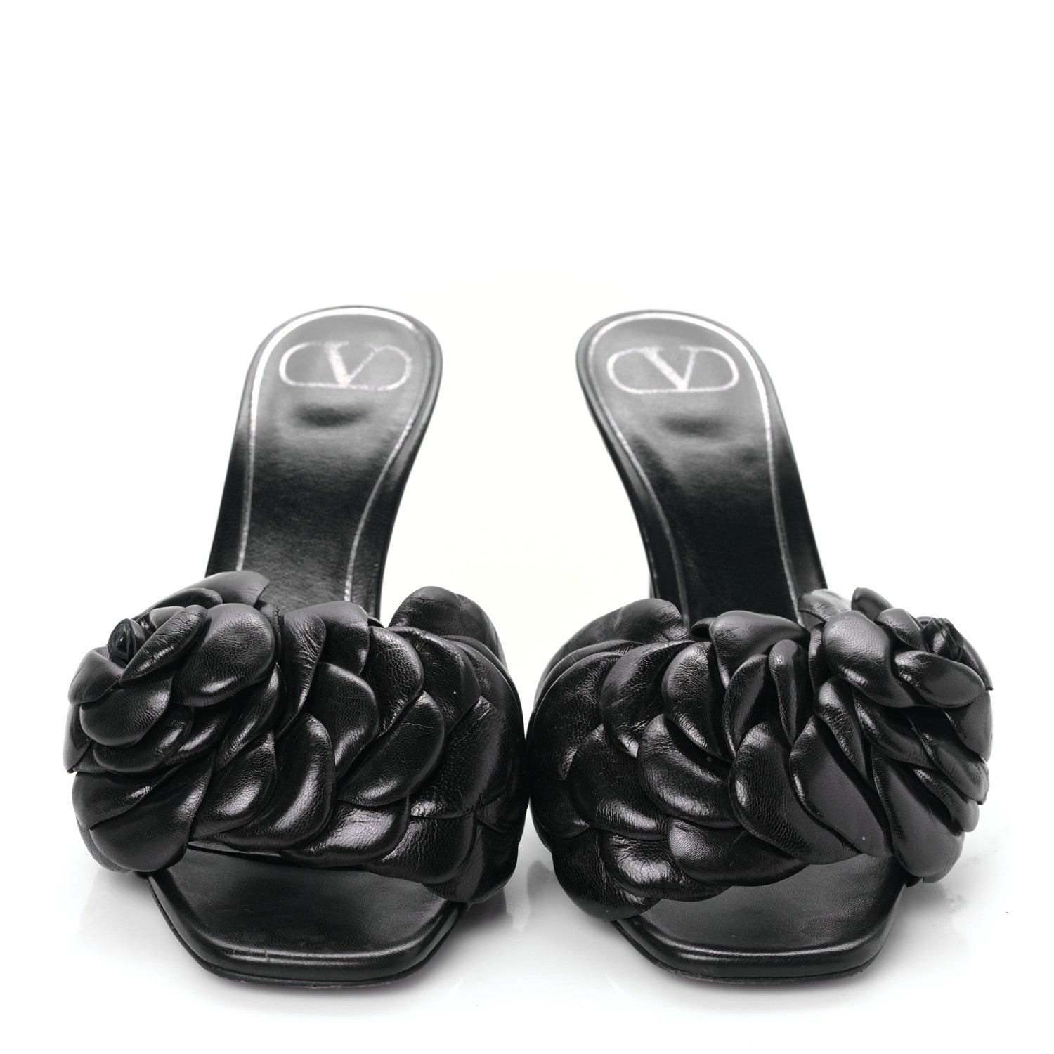 Valentino Garavani Kidskin Atelier 03 Rose Edition 90mm Slide Sandals 37 Black 2 of 7