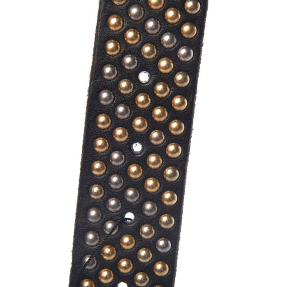 Gucci Calfskin Studded Feline Belt 110 44 Black 5 of 6