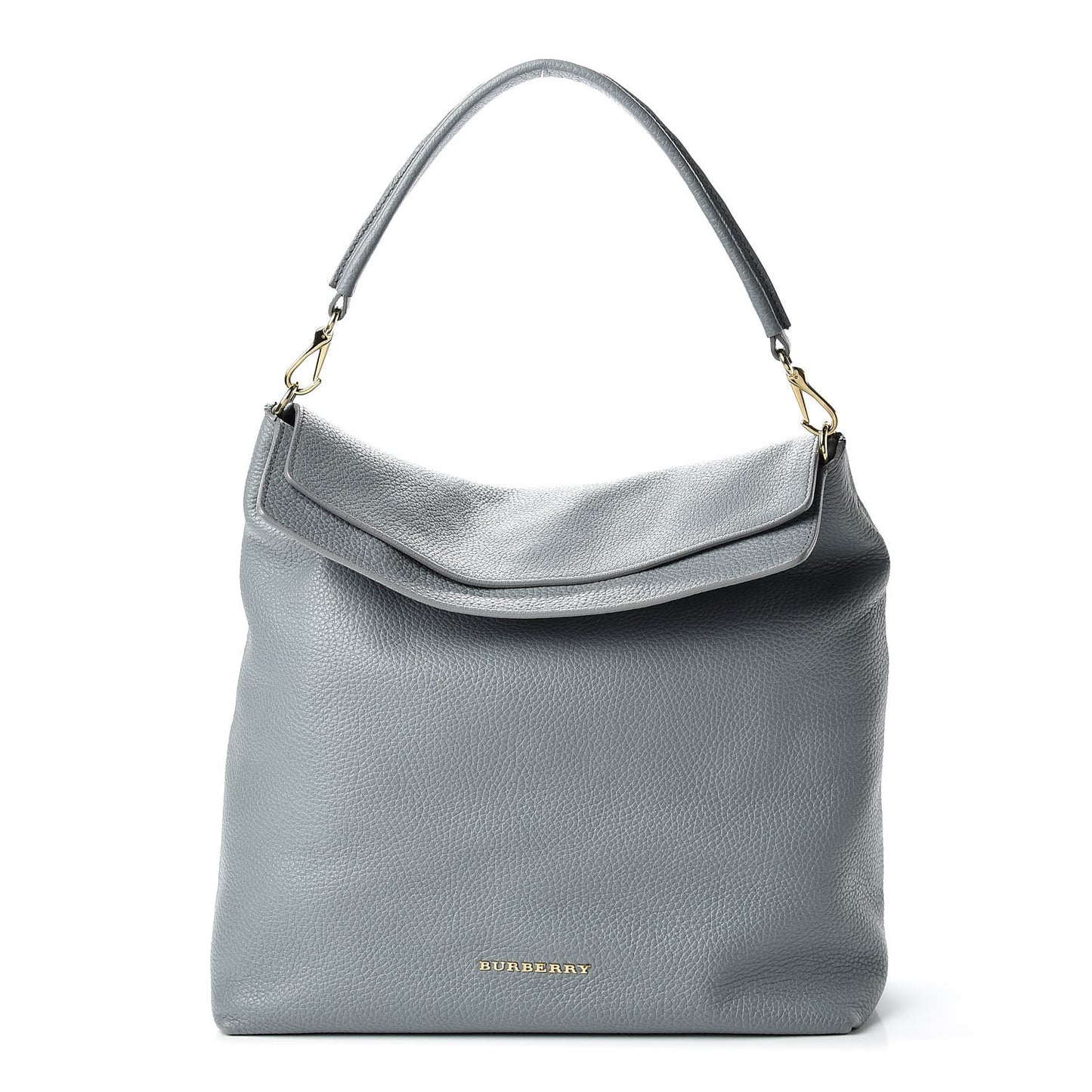 London Grainy Calfskin Medium Cale Hobo Storm Grey