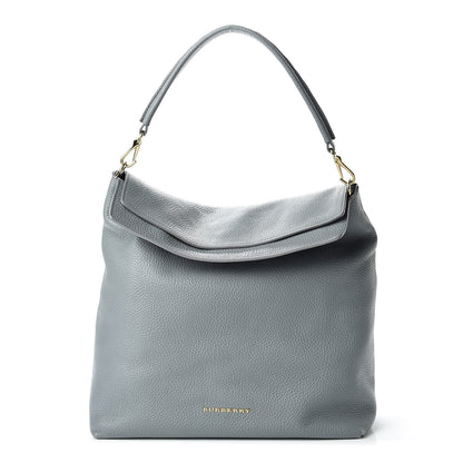 Burberry London Grainy Calfskin Medium Cale Hobo Storm Grey 1 of 18