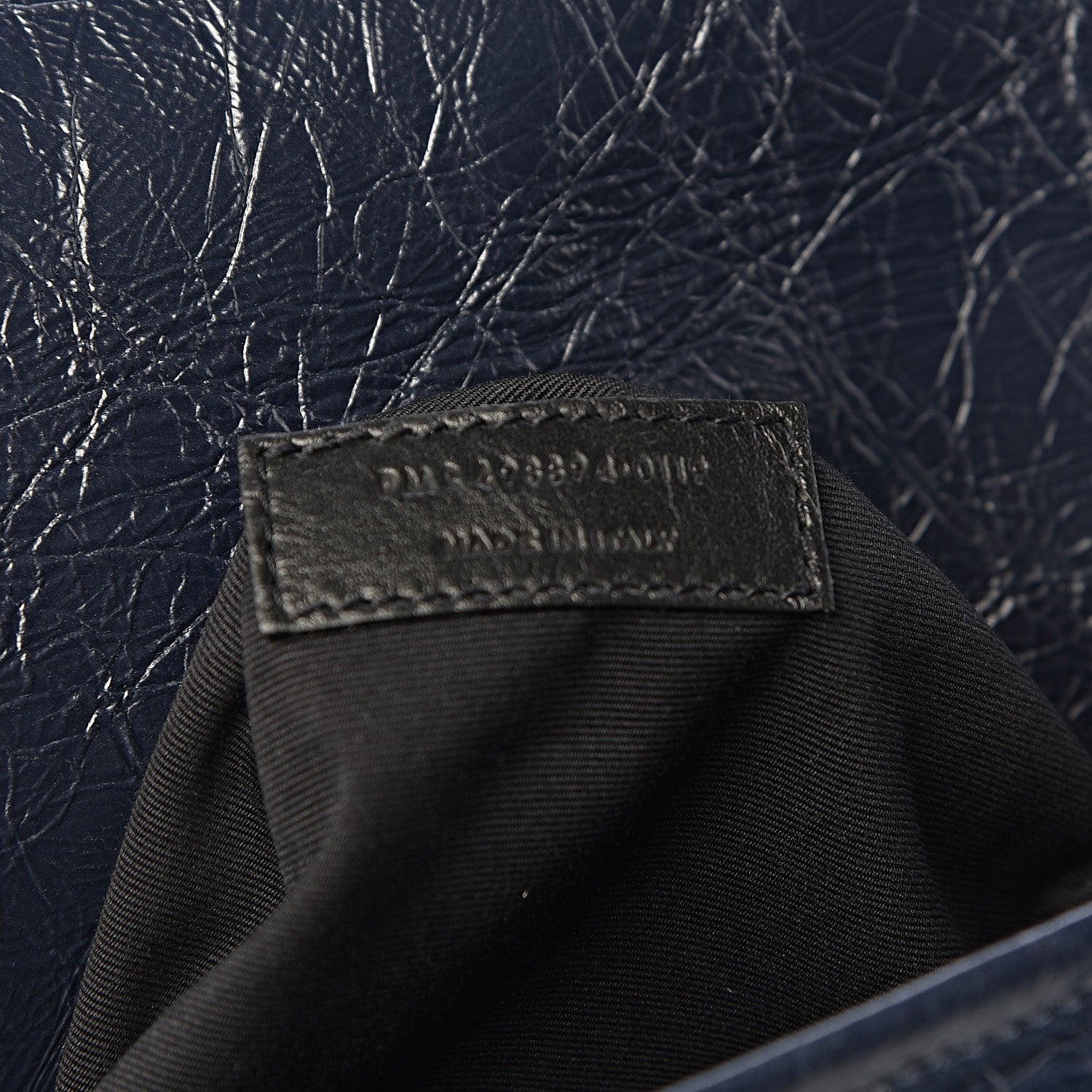 Saint Laurent Crinkled Calfskin Matelasse Monogram Medium Niki Chain Satchel Deep Marine 7 of 10