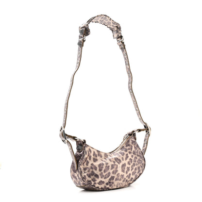 Balenciaga Metallic Agneau Arena Leopard Le Cagole Shoulder Bag XS Brown 4 of 12