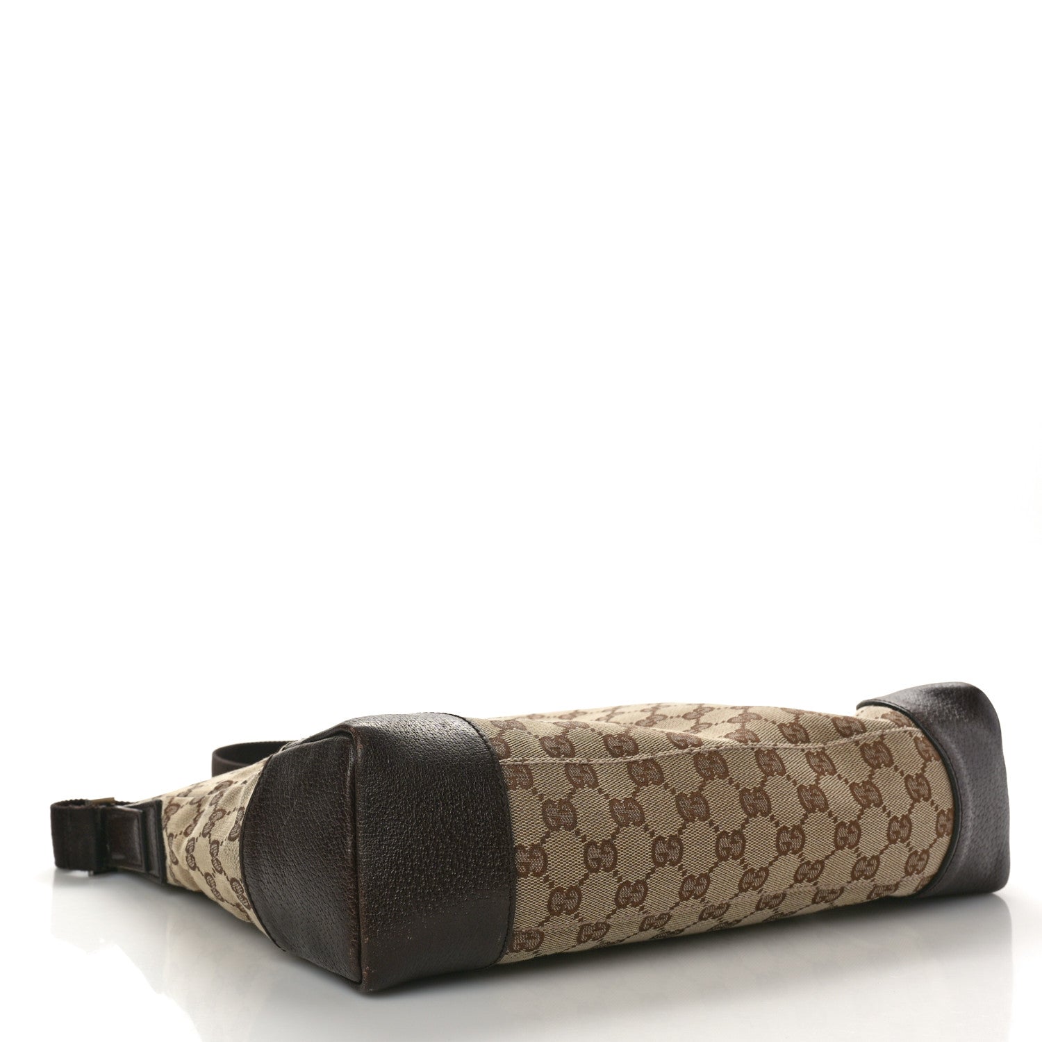 Gucci Monogram Flat Messenger Bag Ebony 4 of 14