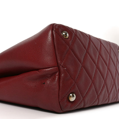 Chanel Caviar Quilted Large Timeless CC Soft Tote Dark Red 9 of 10