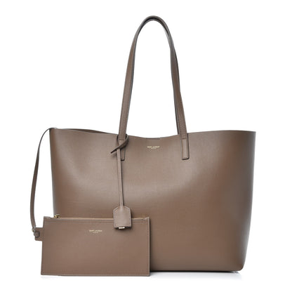 Saint Laurent Calfskin Large Shopping Tote Taupe 1 of 9
