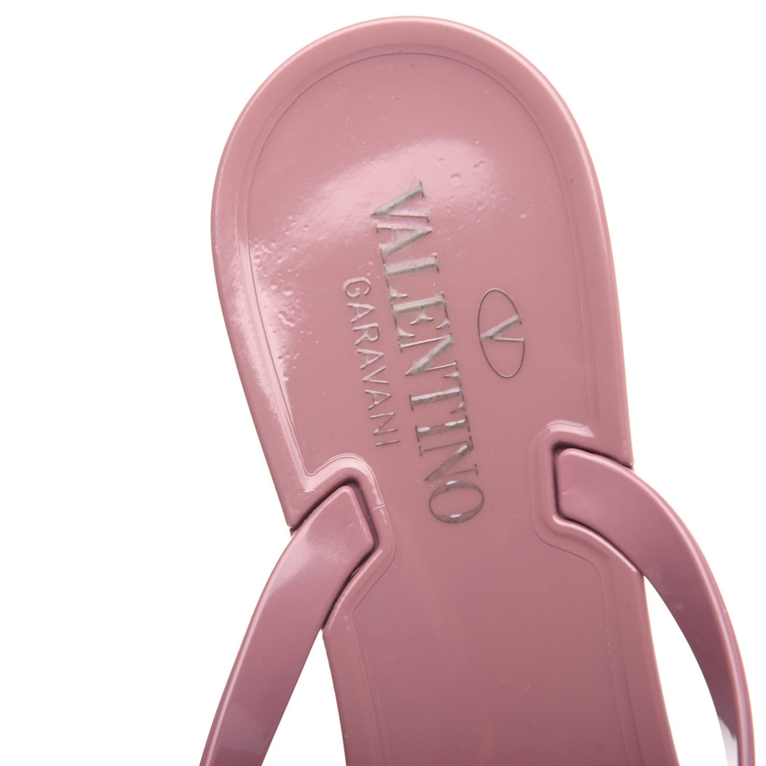 Valentino Garavani PVC Jelly Rockstud Bow Thong Sandals 40 Sandy Rose 9 of 11