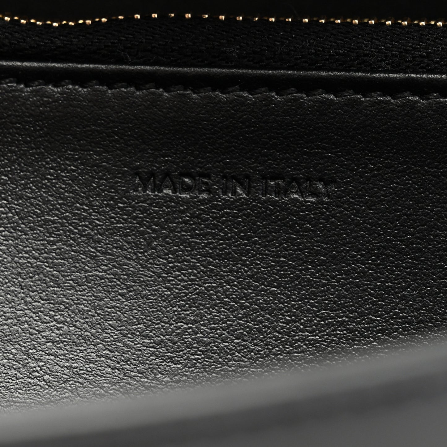Shiny Calfskin Long Triomphe Wallet Black