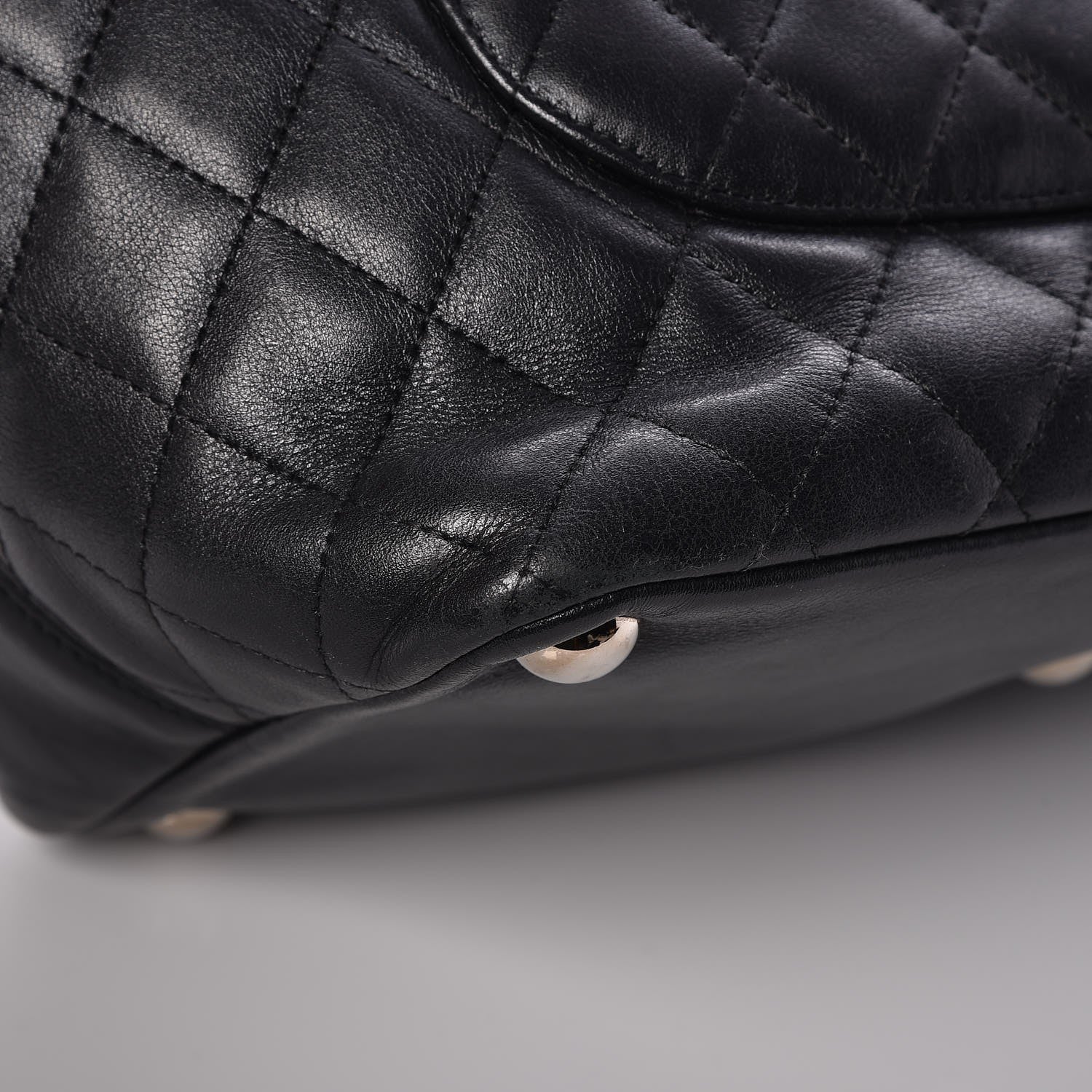 Chanel Calfskin Quilted Large Cambon Tote Black White 9 of 10