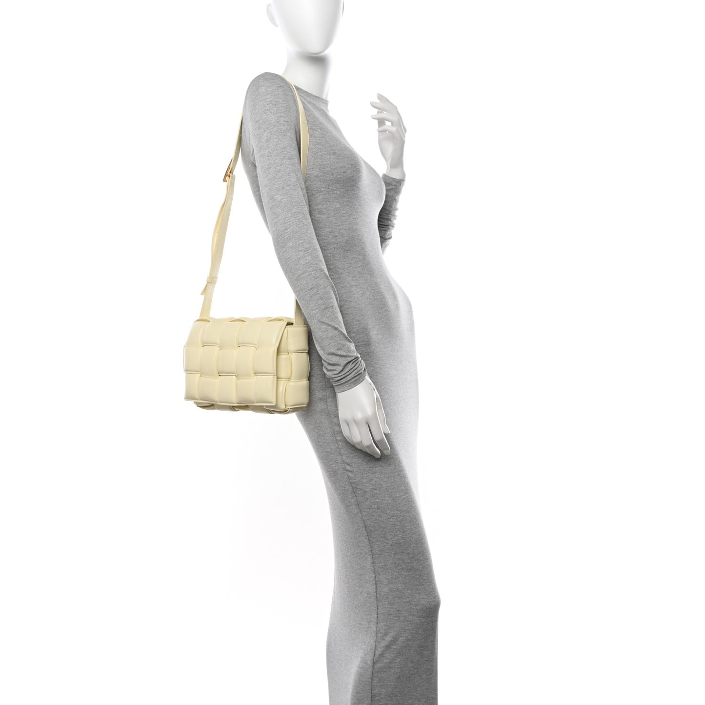 Nappa Maxi Intreccio Padded Cassette Crossbody Bag Zest