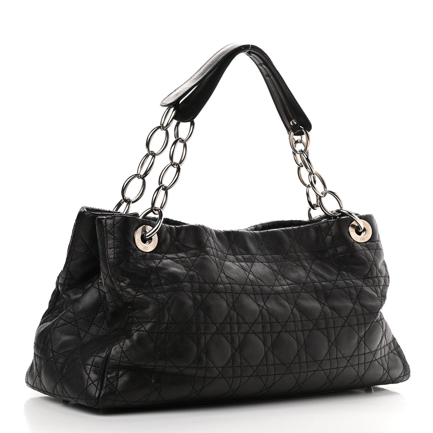 Lambskin Cannage Lady Dior Shoulder Bag Black
