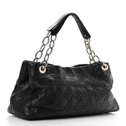 Christian Dior Lambskin Cannage Lady Dior Shoulder Bag Black 3 of 14