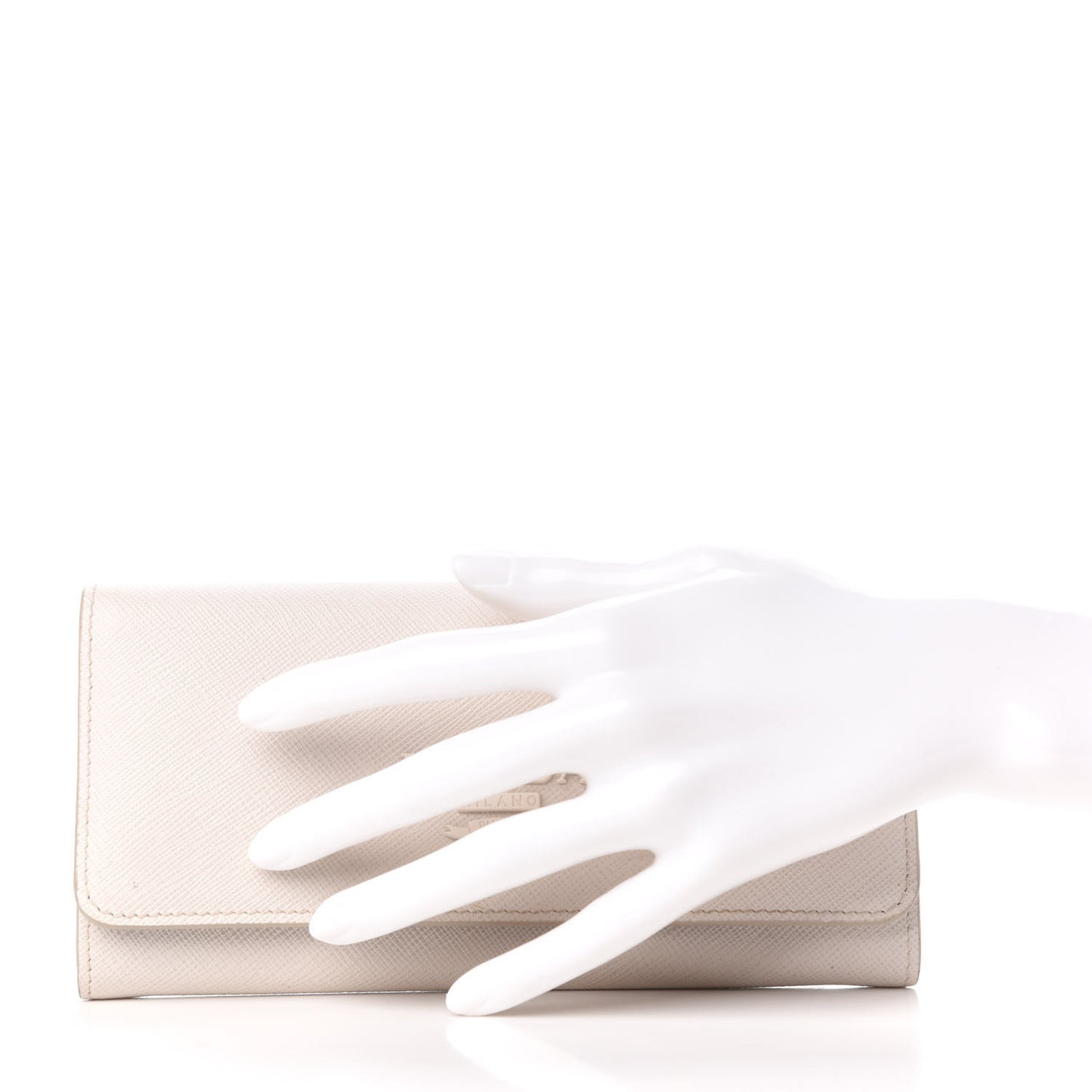 Saffiano Shine Monochrome Continental Wallet Talco