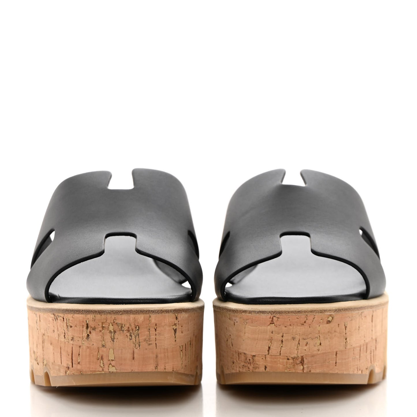 Calfskin Cork Eze 30 Sandals 40 Black