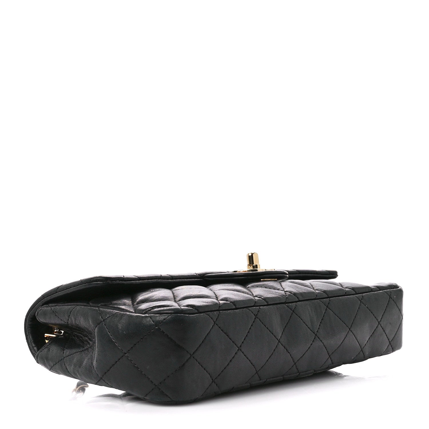 Chanel Lambskin Quilted East West Flap Black 4 of 11