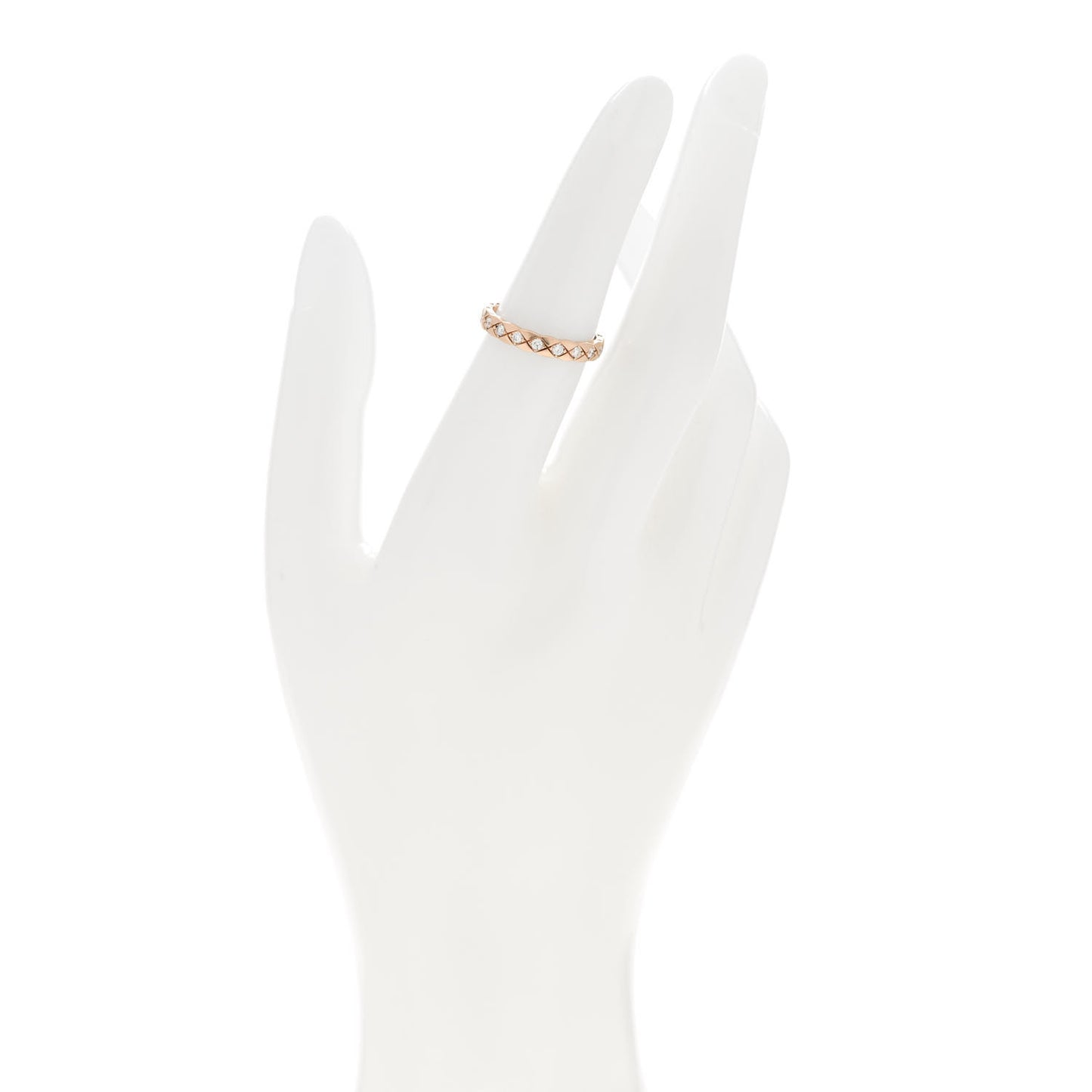 18K Beige Gold Diamond Mini Coco Crush Ring 51 5.75