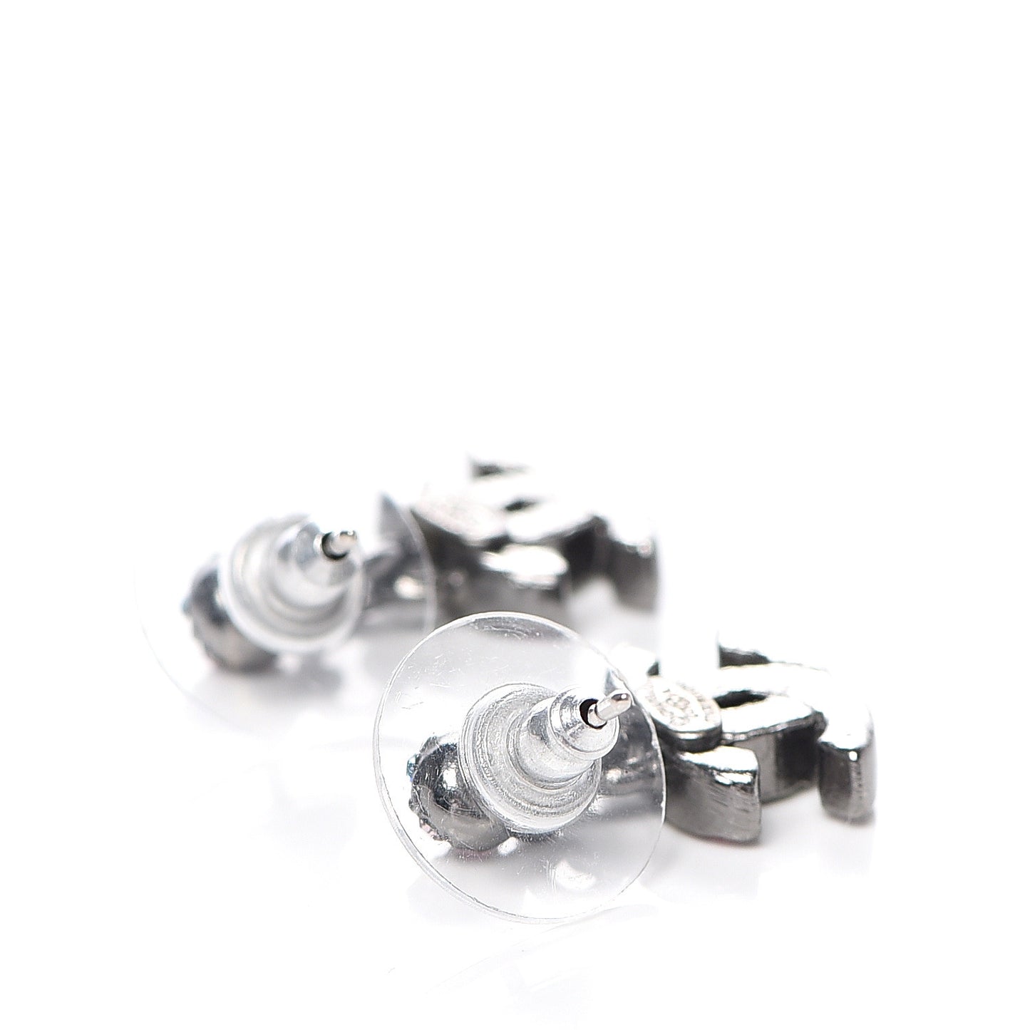 Crystal CC Drop Earrings Silver Multicolor