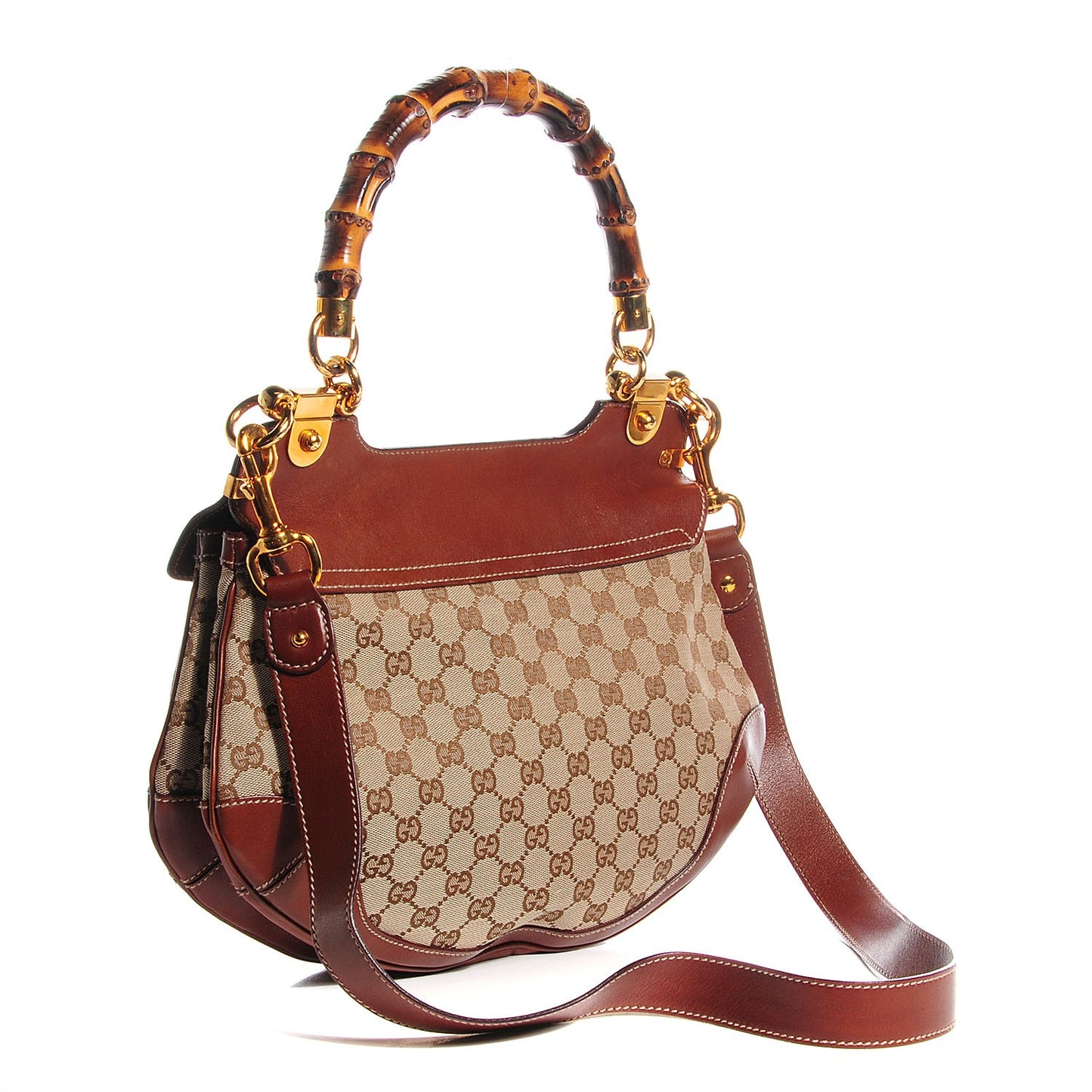 Monogram Peggy Bamboo Top Handle Bag