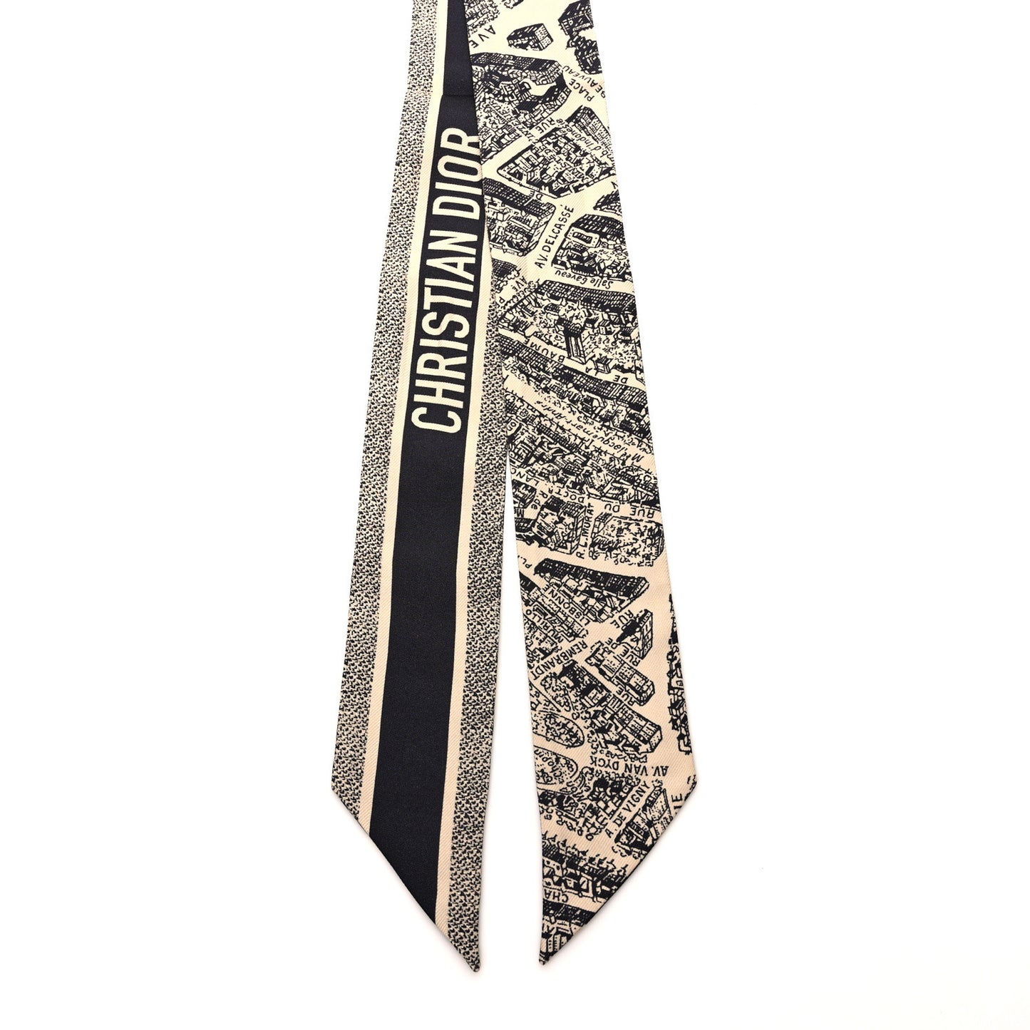 Silk Plan De Paris Mitzah Scarf Beige Black