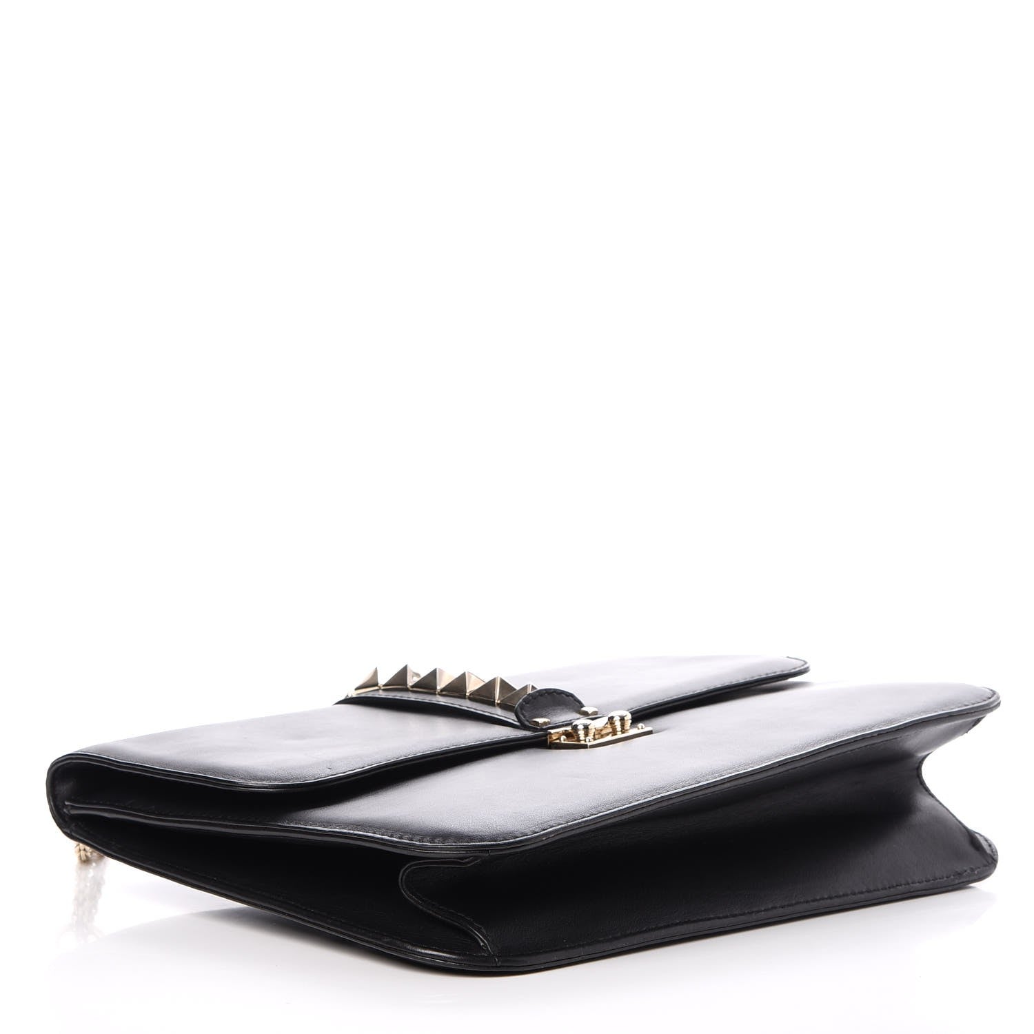 Valentino Garavani Vitello Large Glam Lock Rockstud Flap Black 4 of 7