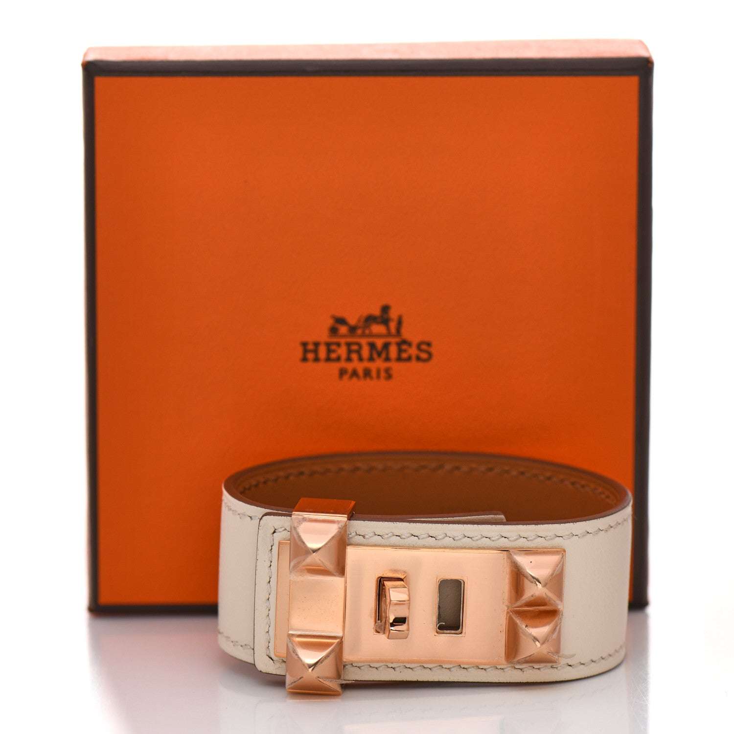 Hermes Swift Collier de Chien CDC 24 Bracelet T2 Nata 5 of 5