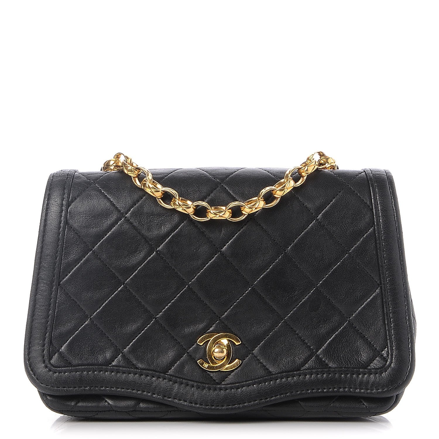 Chanel Lambskin Quilted Small Single Flap Black 1 of 7