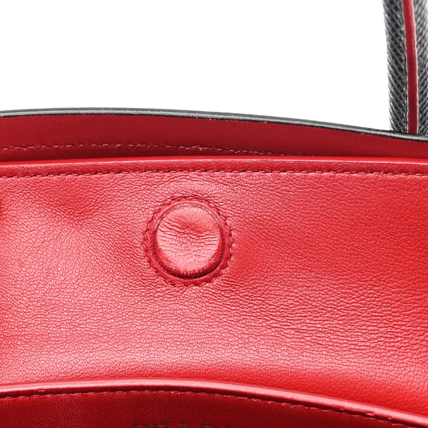 Prada Saffiano Cuir Small Double Bag Black Fuoco 10 of 11