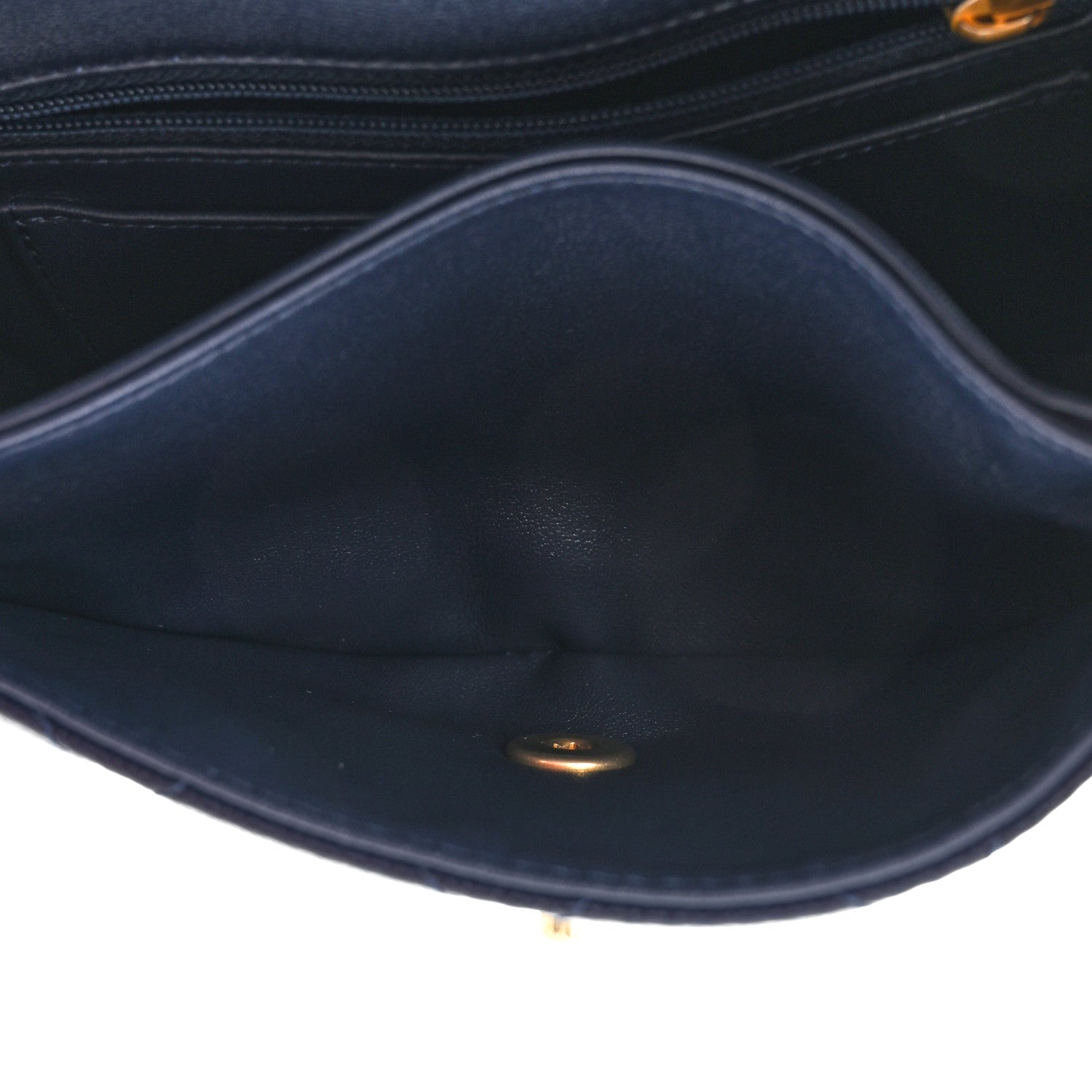 Chanel Shiny Caviar Quilted Mini Top Handle Flap Navy Blue 5 of 11