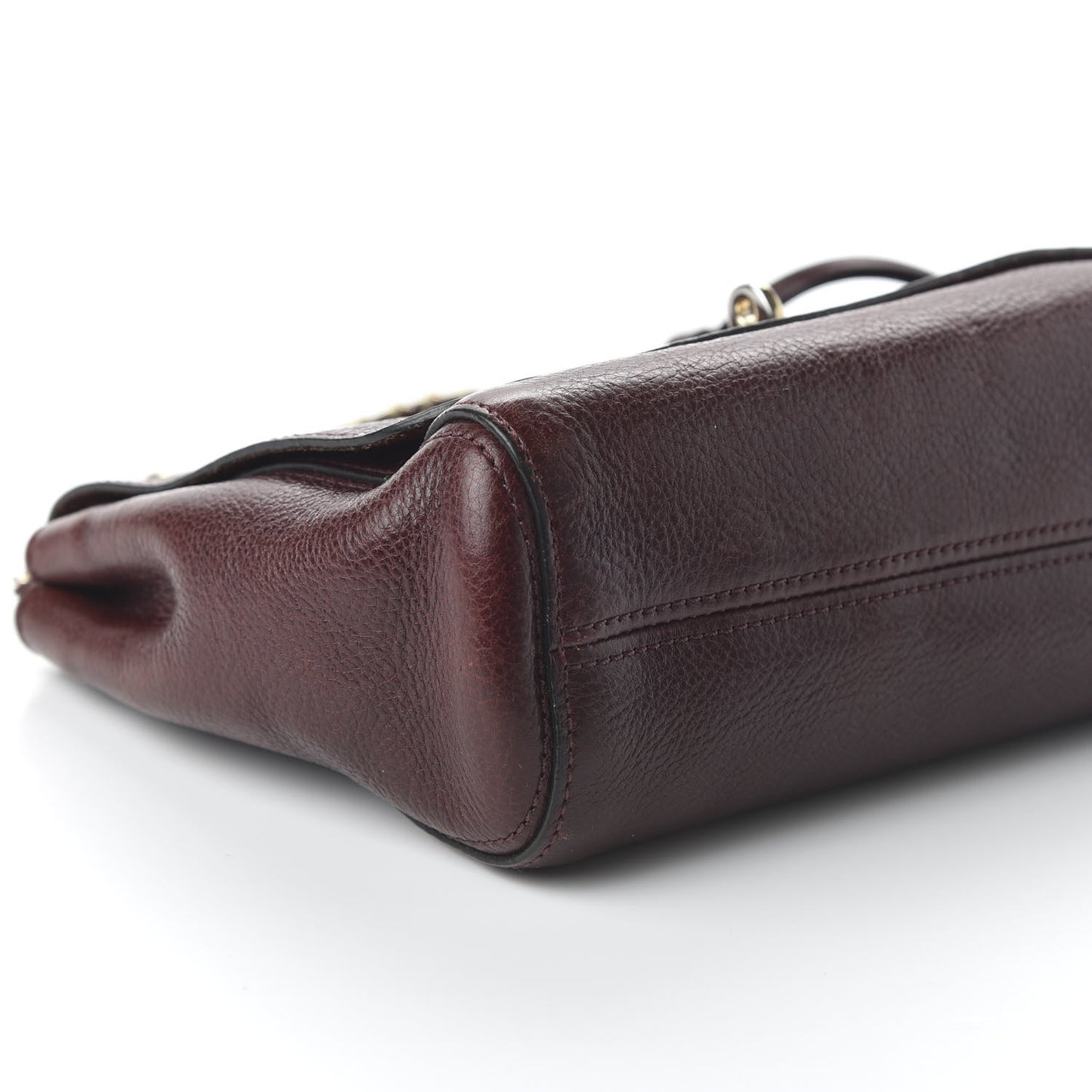 Small Classic Grain Calfskin Small Lily Flap Oxblood