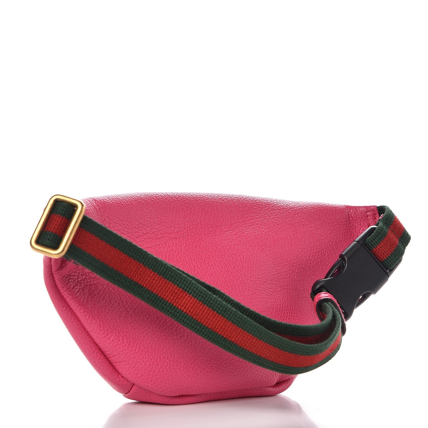 Gucci Grained Calfskin Small Logo Belt Bag Box Pink Green 3 of 8