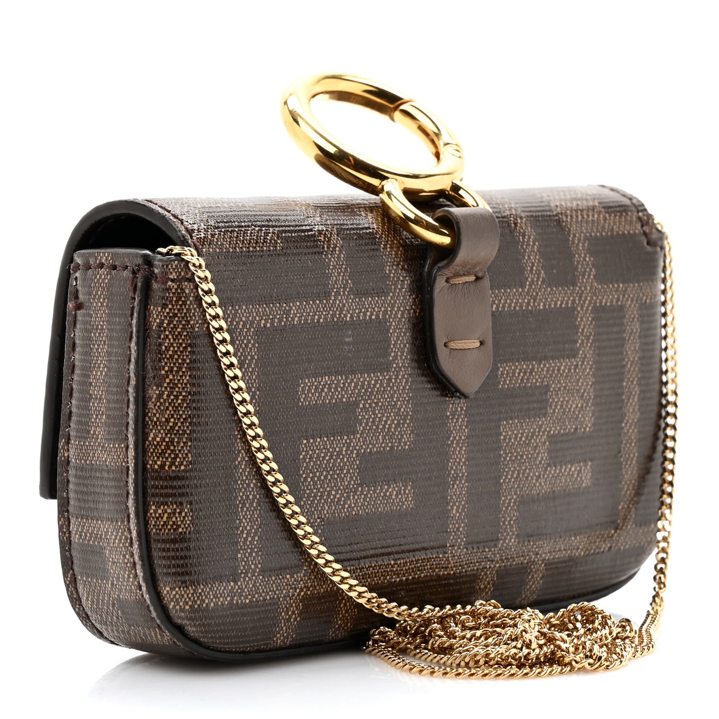 Glazed Fabric FF 1974 Nano Baguette Charm Mogano Panna