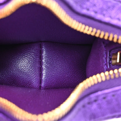 Chanel Mirror Calfskin Metallic Calfskin Quilted Hollywood Boulevard Mini Flap With Star Coin Purse Purple 7 of 13