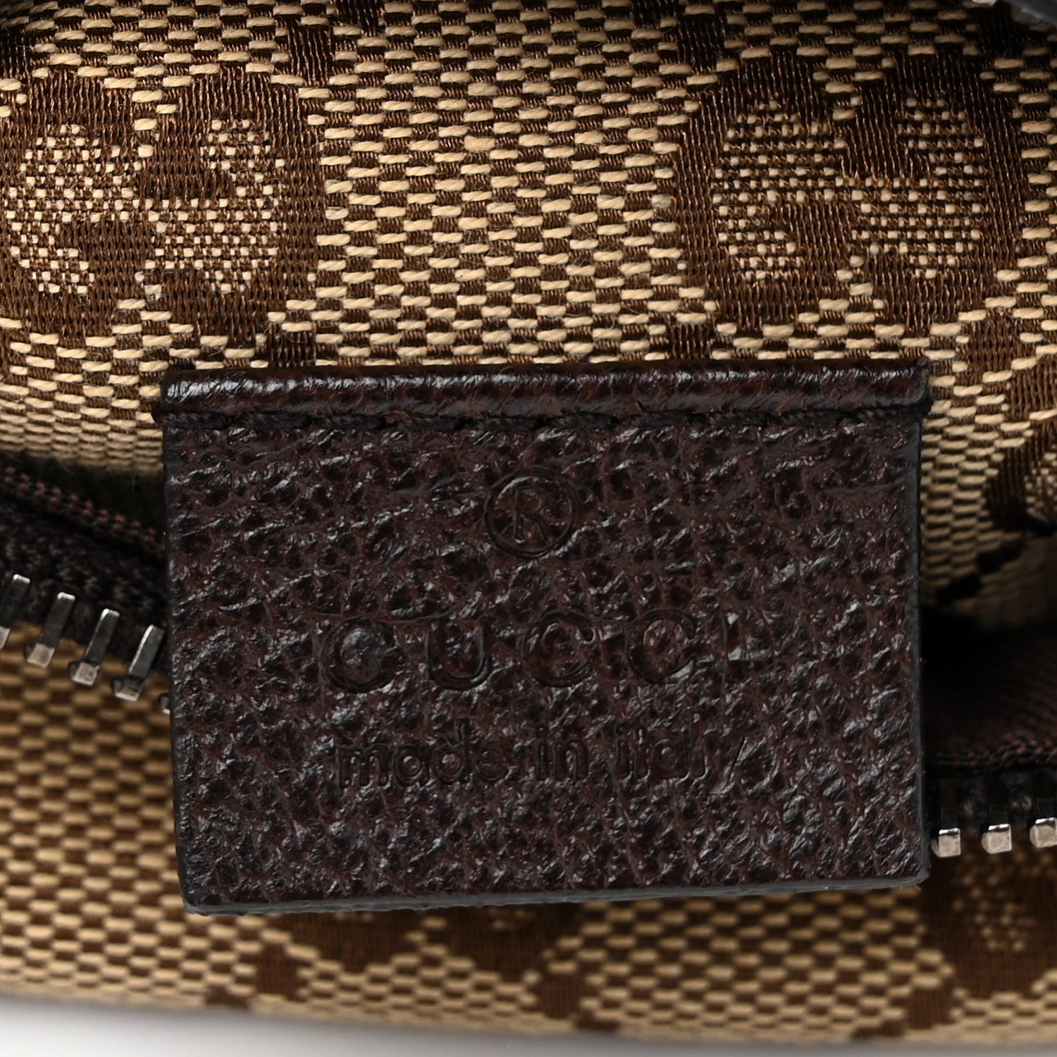 Gucci GG Monogram Double Pocket Belt Bag Dark Brown 6 of 12