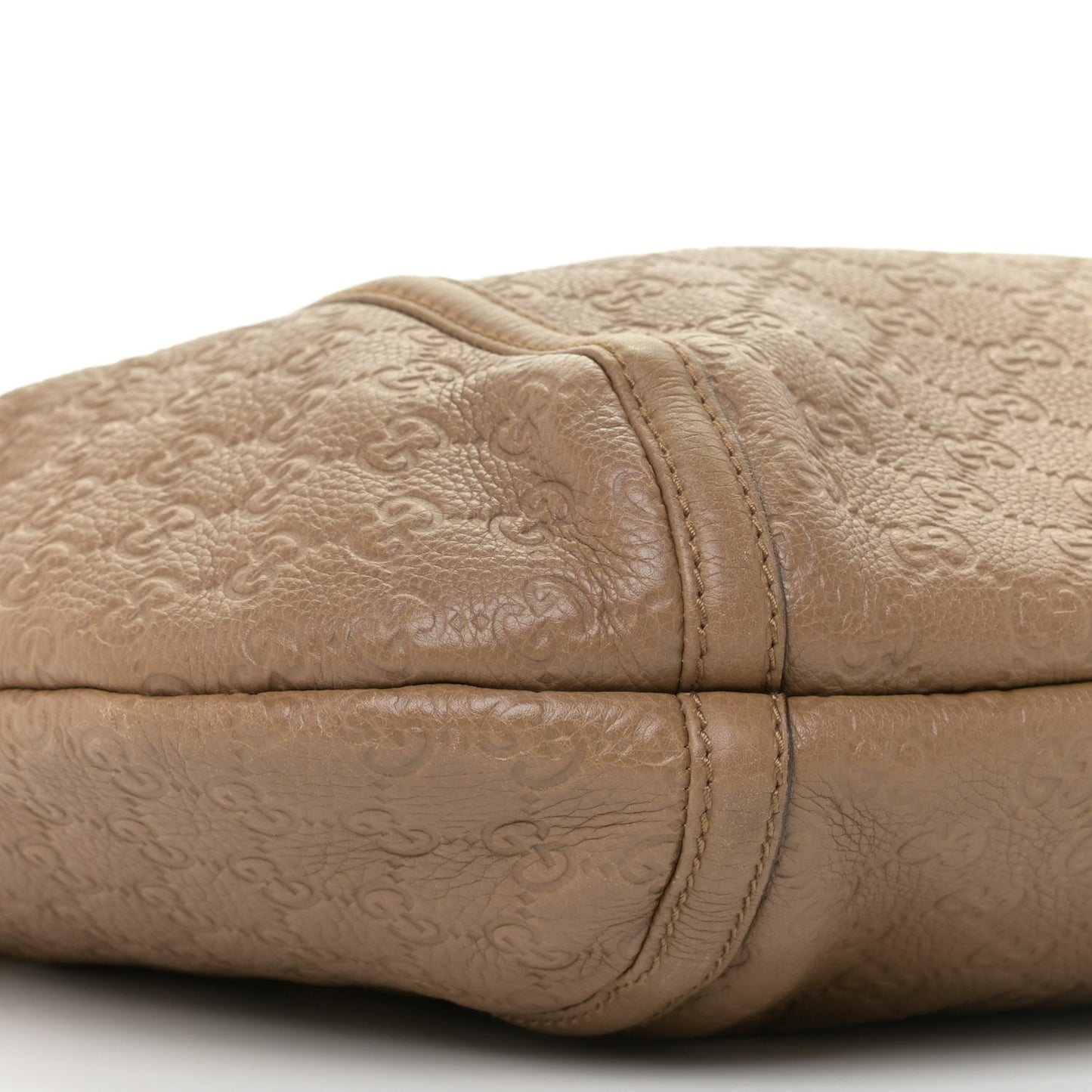 Guccissima Medium Techno Horsebit Hobo Taupe