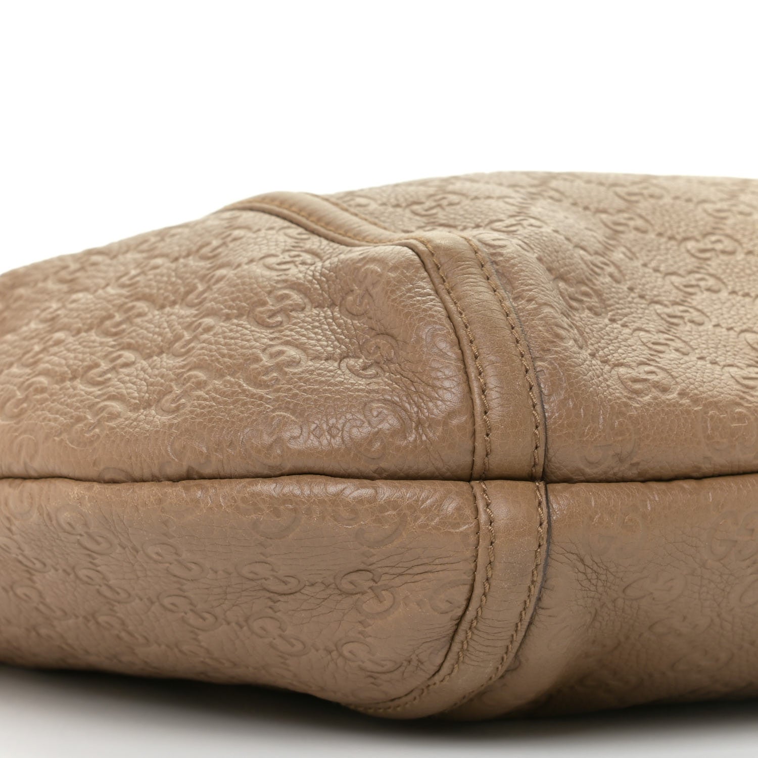 Gucci Guccissima Medium Techno Horsebit Hobo Taupe 4 of 13