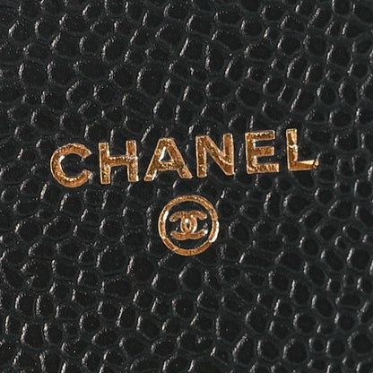 Chanel Caviar Quilted Large Gusset Flap Wallet Black 6 of 9