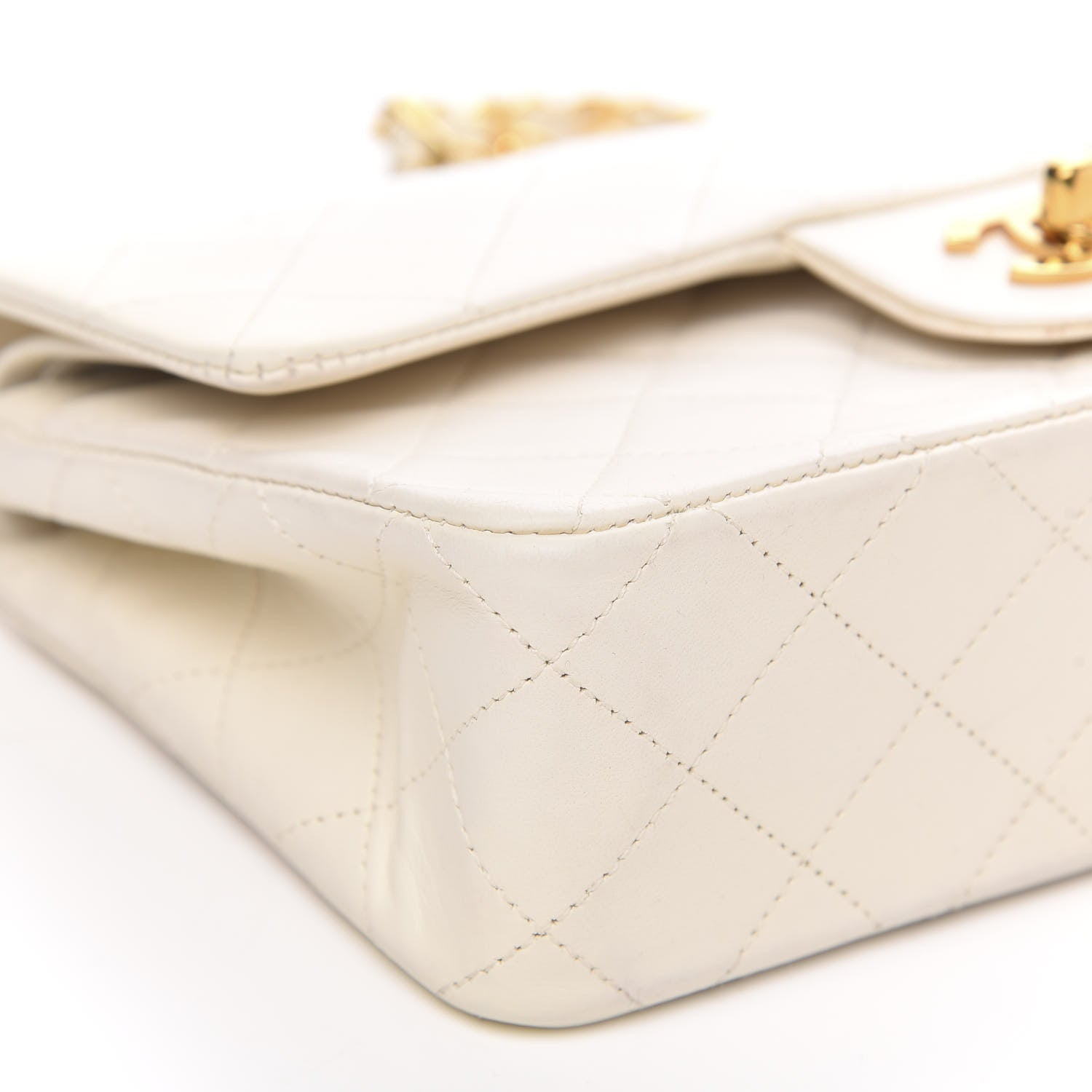 Chanel Lambskin Quilted Small Double Flap White 9 of 15